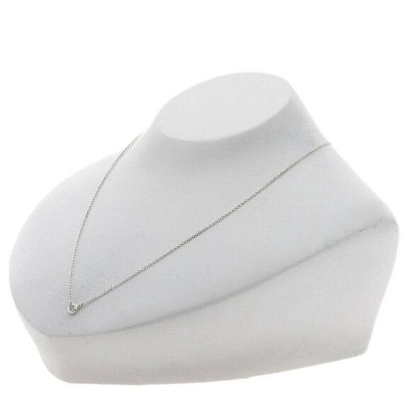 Tiffany & Co. Elsa Peretti Sterling Silver Diamond by the  Tiffany & Co. by the Yard Diamond Necklace